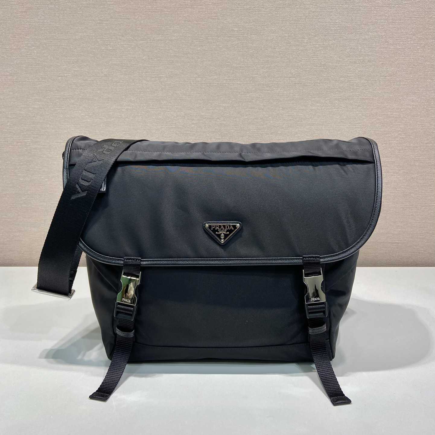 Prada Re-Nylon And Saffiano Leather Shoulder Bag - DesignerGu