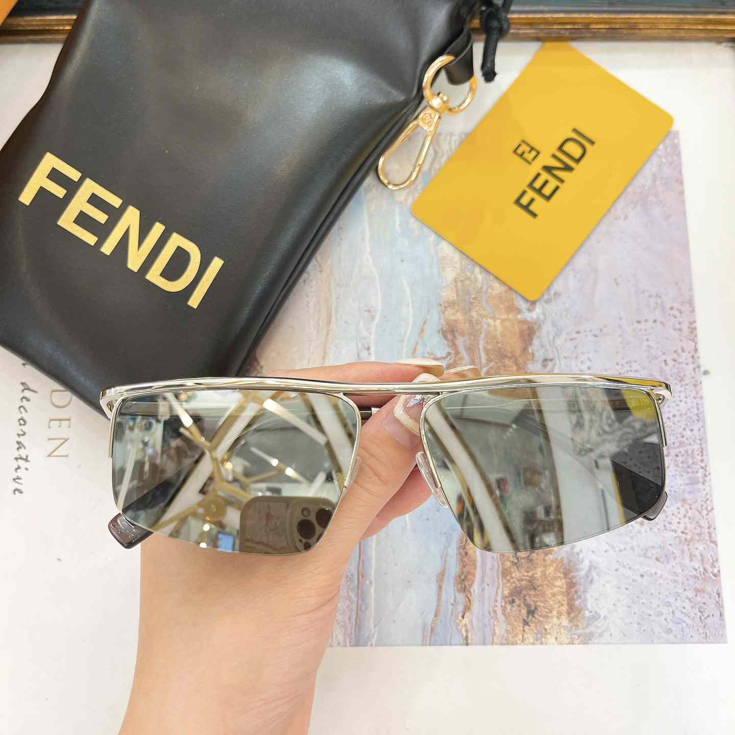 Fendi Travel Ruthenium-colored Metal Sunglasses  FE40141U  - DesignerGu