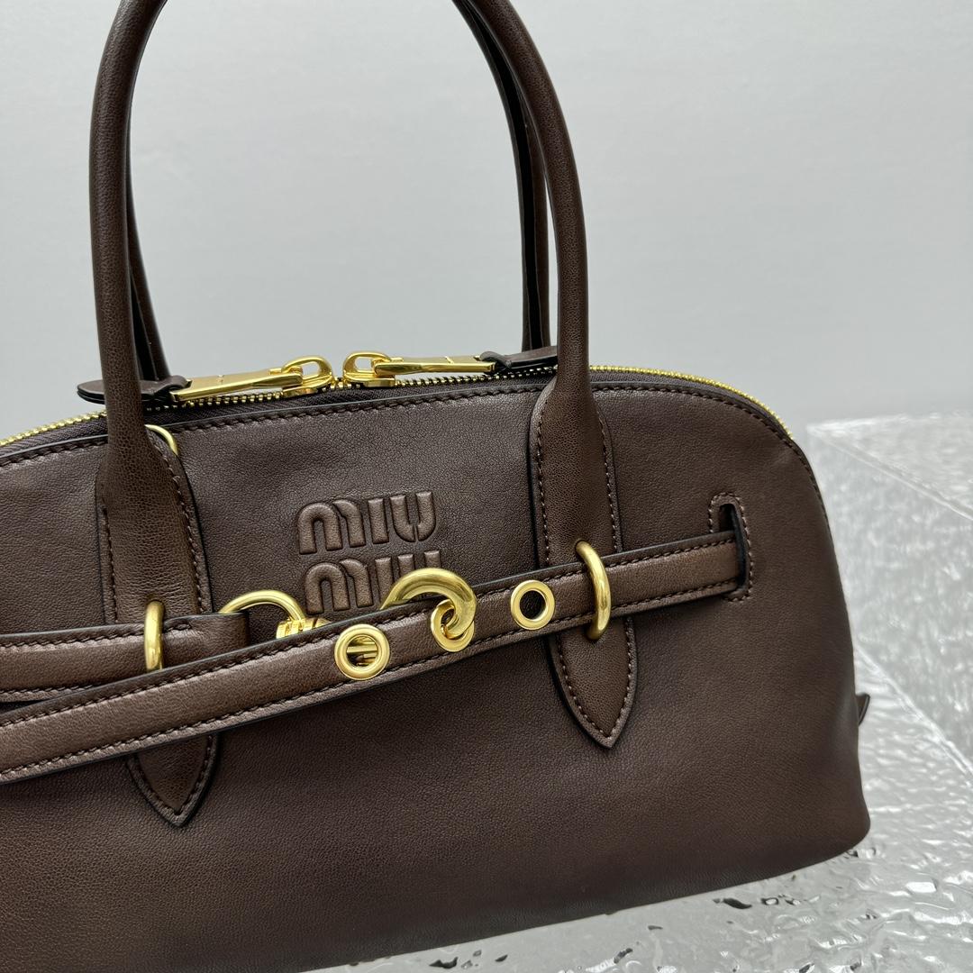 Miu Miu Aventure Nappa Leather Top-handle Bag - DesignerGu