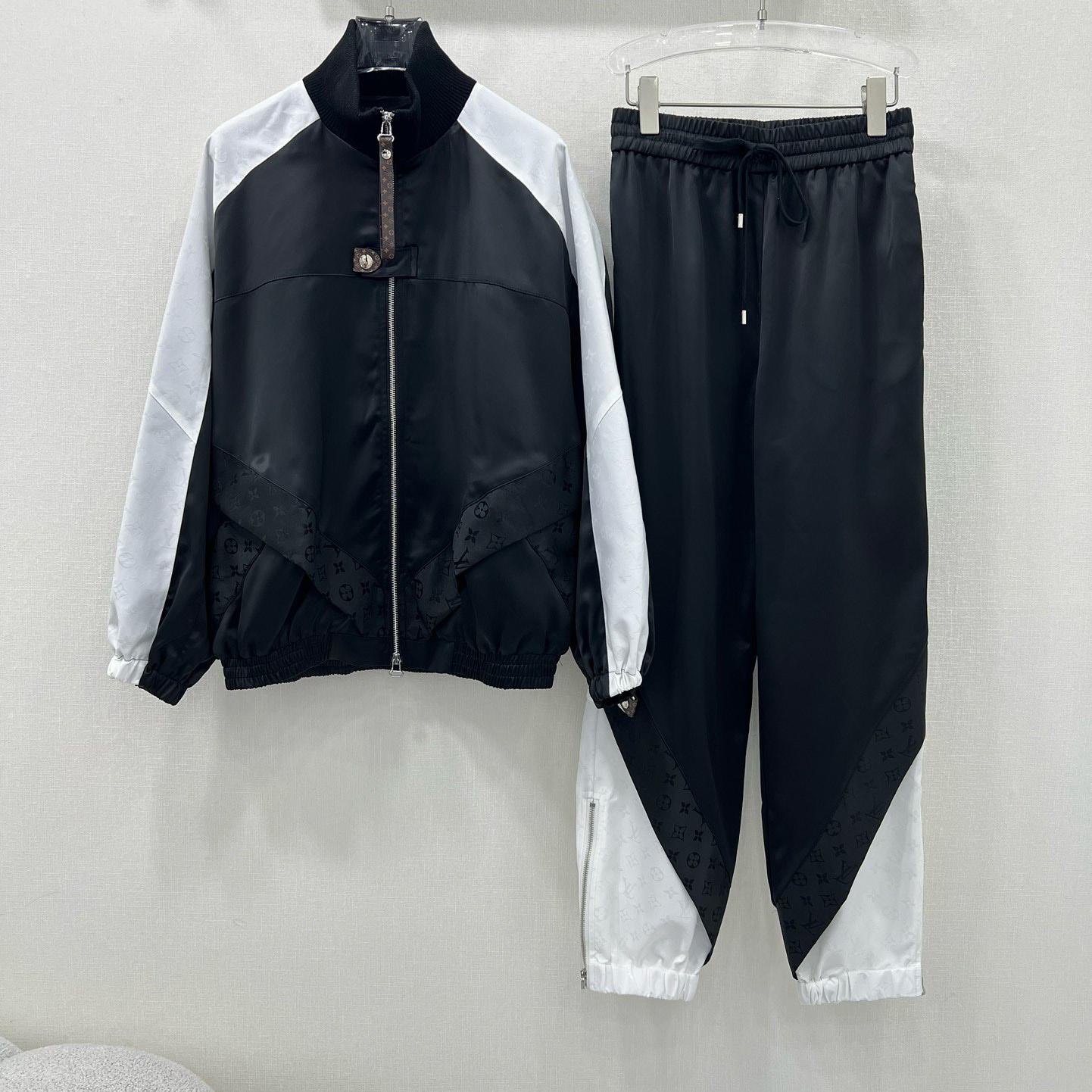 Louis Vuitton Color-Blocked Zip-Up Jacket & Jogging Pants  - DesignerGu