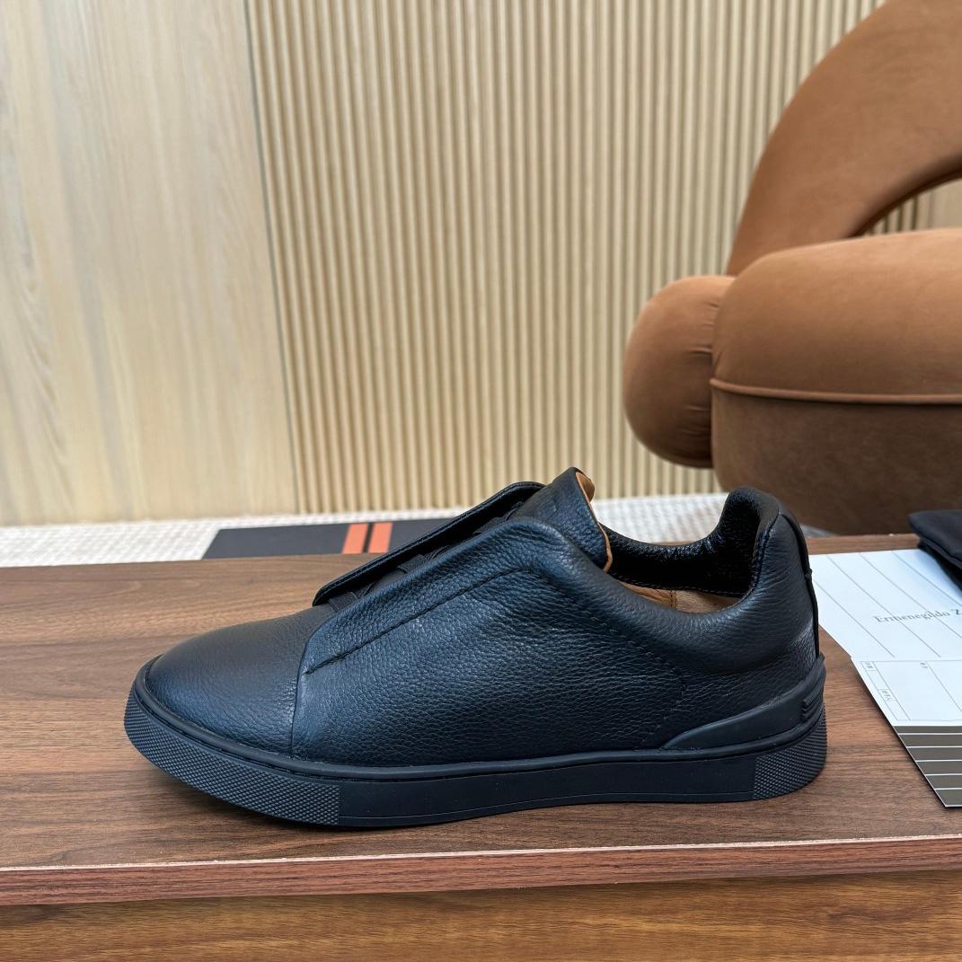 Zegna Leather Sneakers - DesignerGu