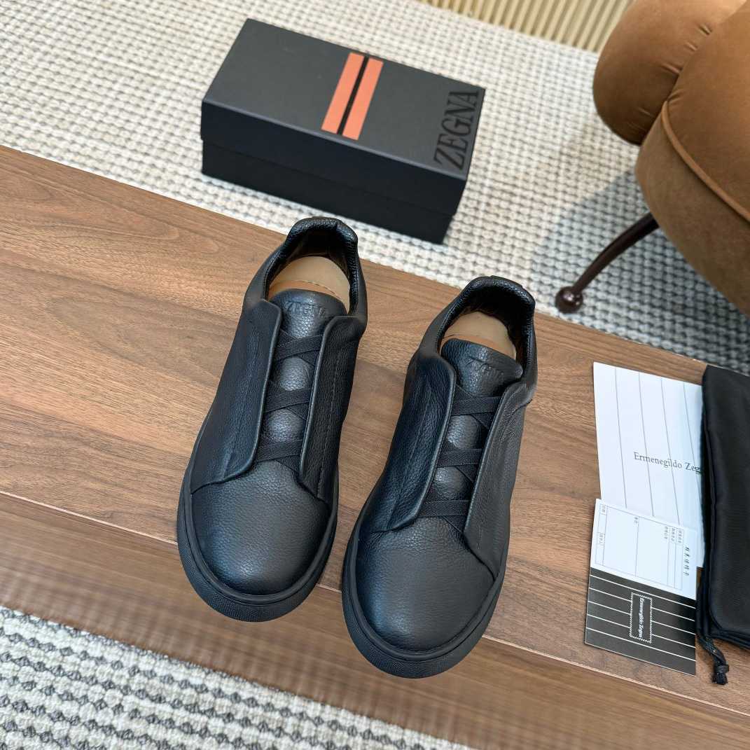 Zegna Leather Sneakers - DesignerGu