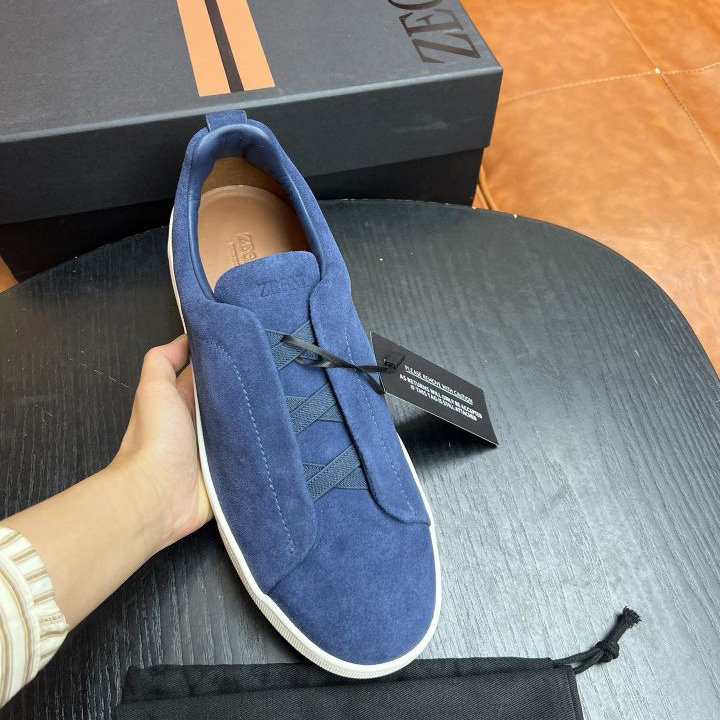 Zegna Suede Triple Stitch™ Sneakers - DesignerGu