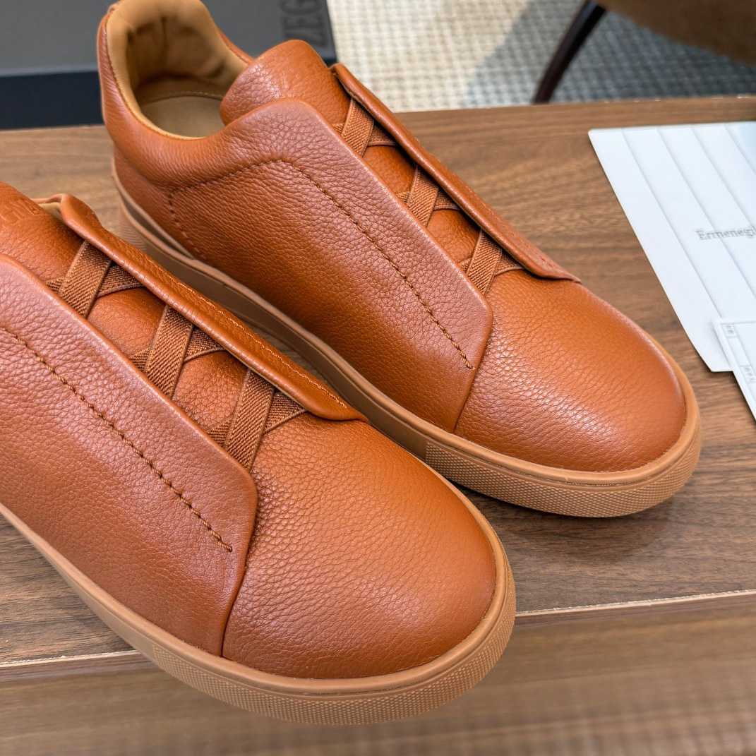 Zegna Leather Sneakers - DesignerGu