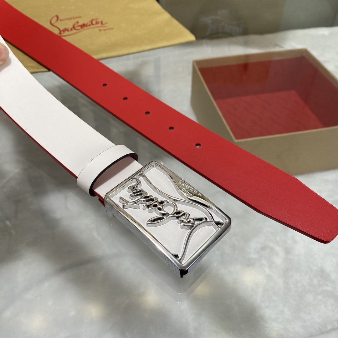 Christian Louboutin Logo Leather Belt  - DesignerGu