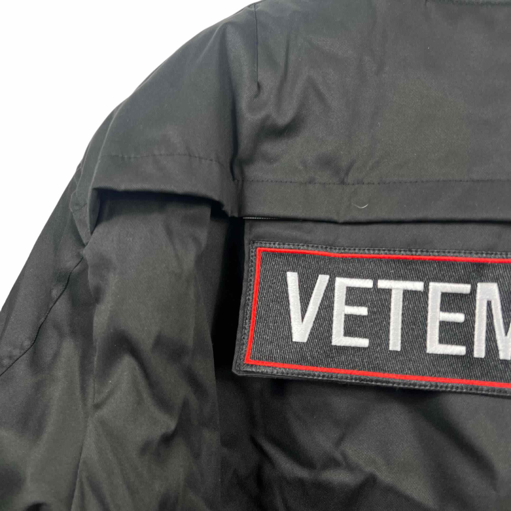 Vetements Black Cotton Patchwork Bomber Jacket - DesignerGu