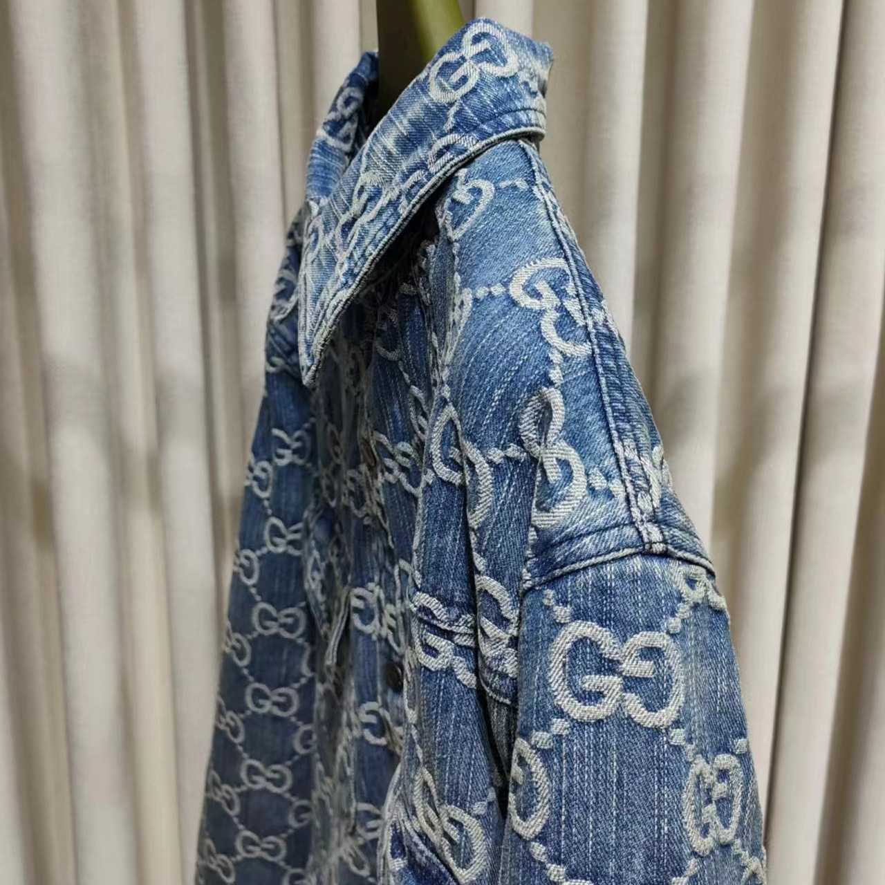 Gucci GG Jacquard Denim Shirt - DesignerGu