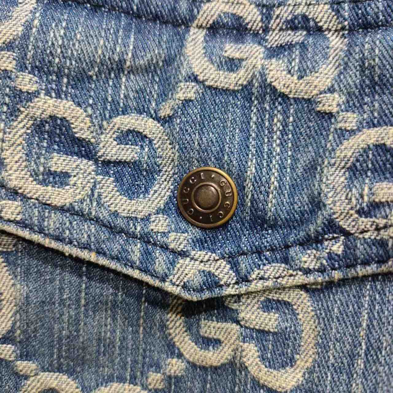 Gucci GG Jacquard Denim Shirt - DesignerGu