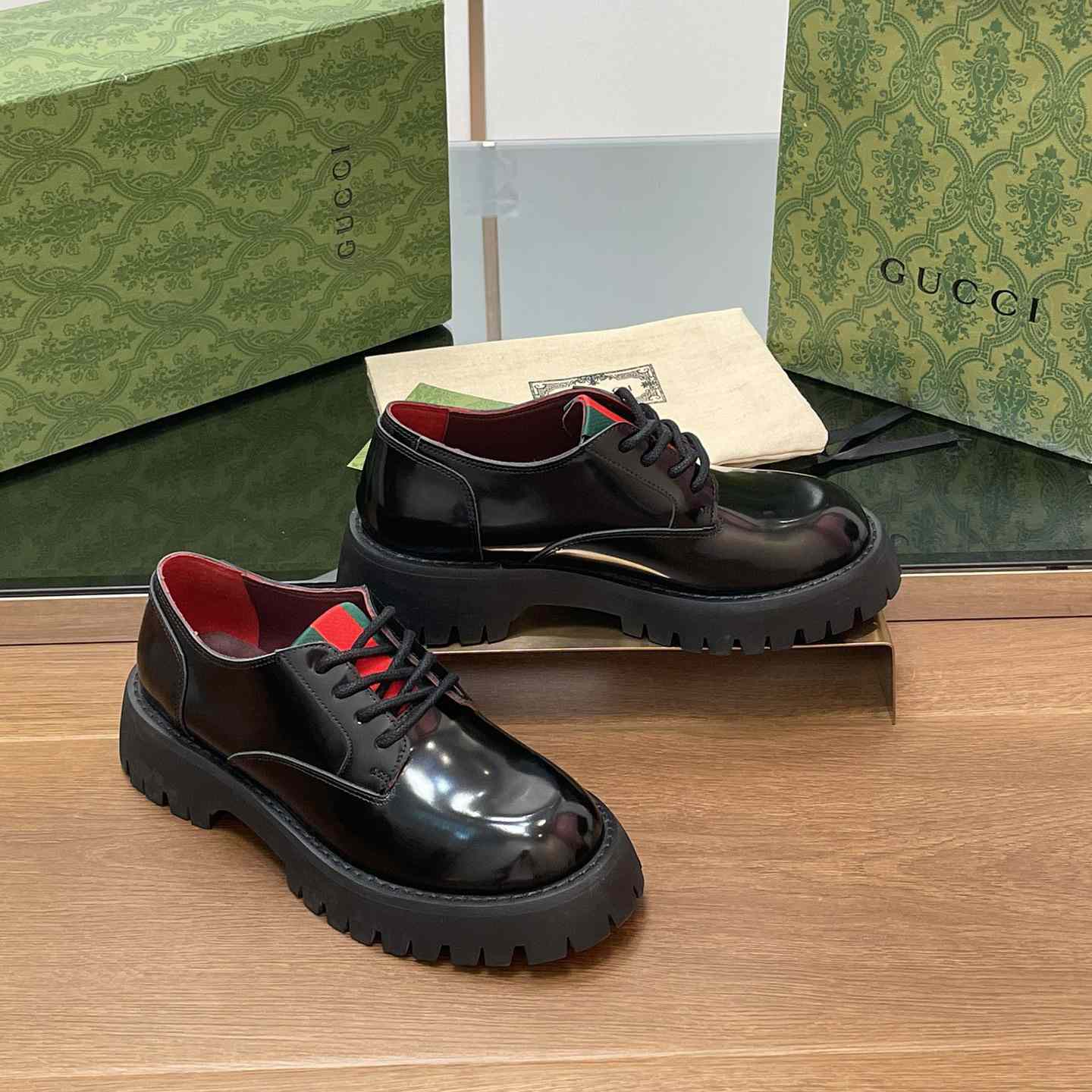 Gucci Women's Lace-up With Web - DesignerGu