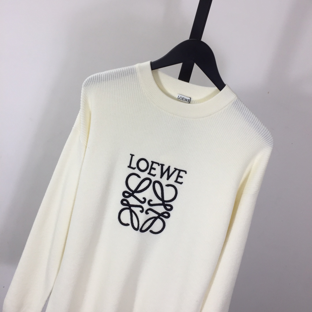 Loewe Logo-Embroidered Wool Sweater - DesignerGu