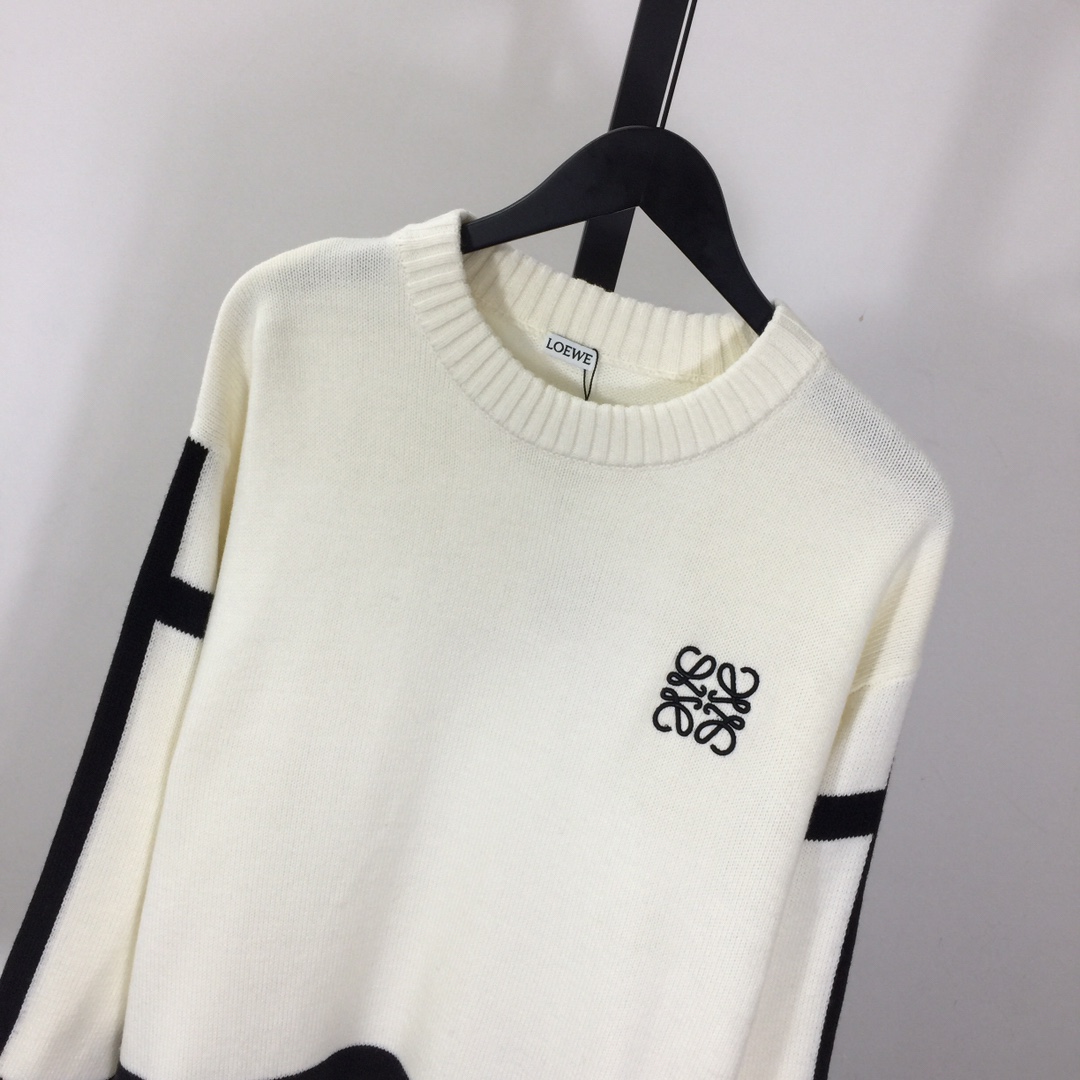 Loewe Logo-Embroidered Wool Sweater - DesignerGu