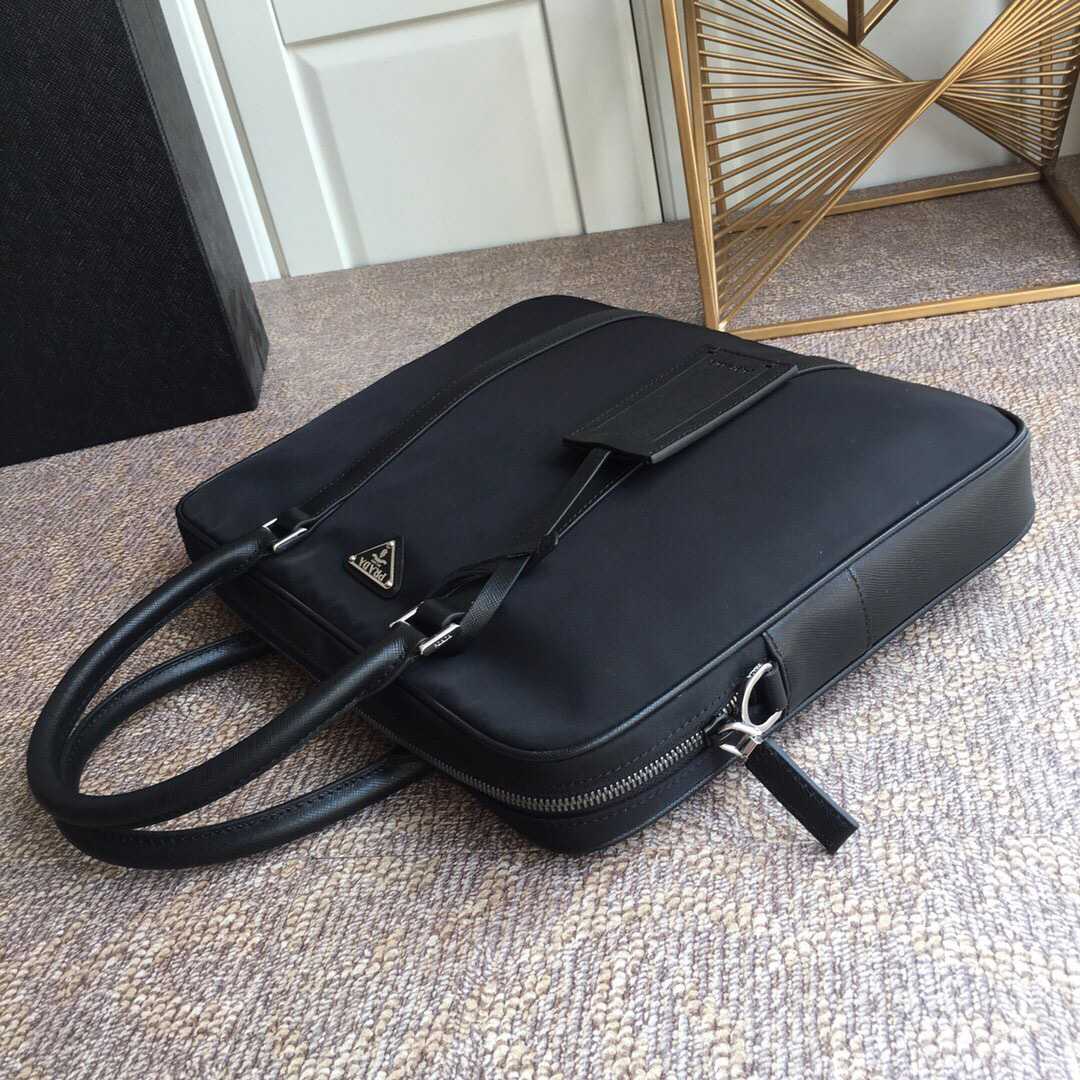 Prada Nylon Slim Briefcase Work Bag (36*28*6.5cm) - DesignerGu