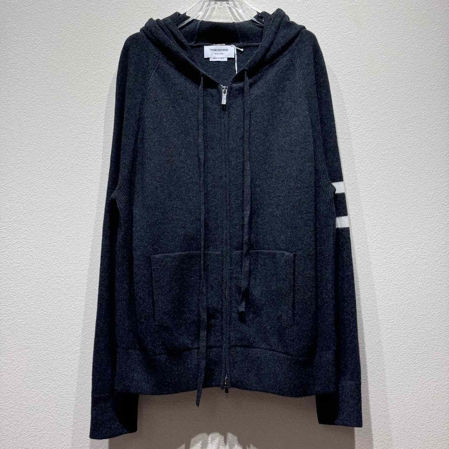 Thom Browne Knitted Zip Hoodie - DesignerGu