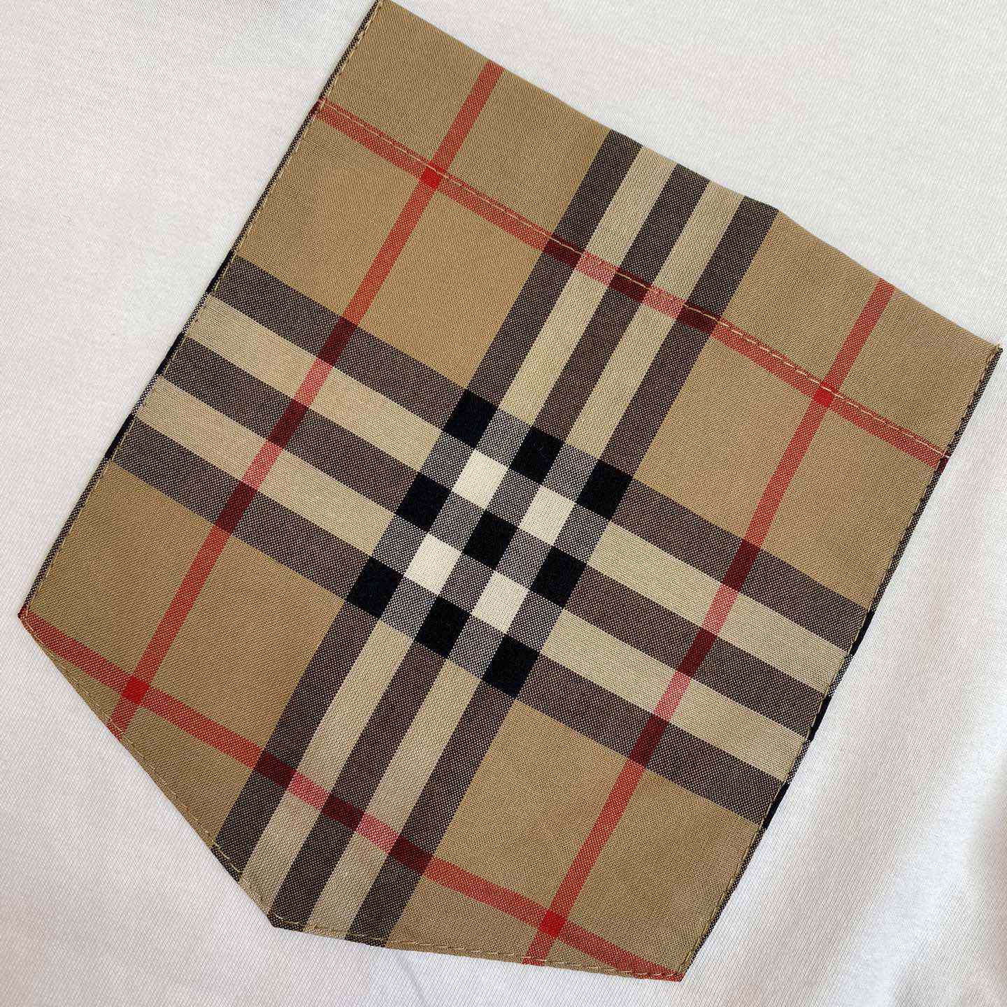 Burberry Check Pocket Cotton T-shirt - DesignerGu