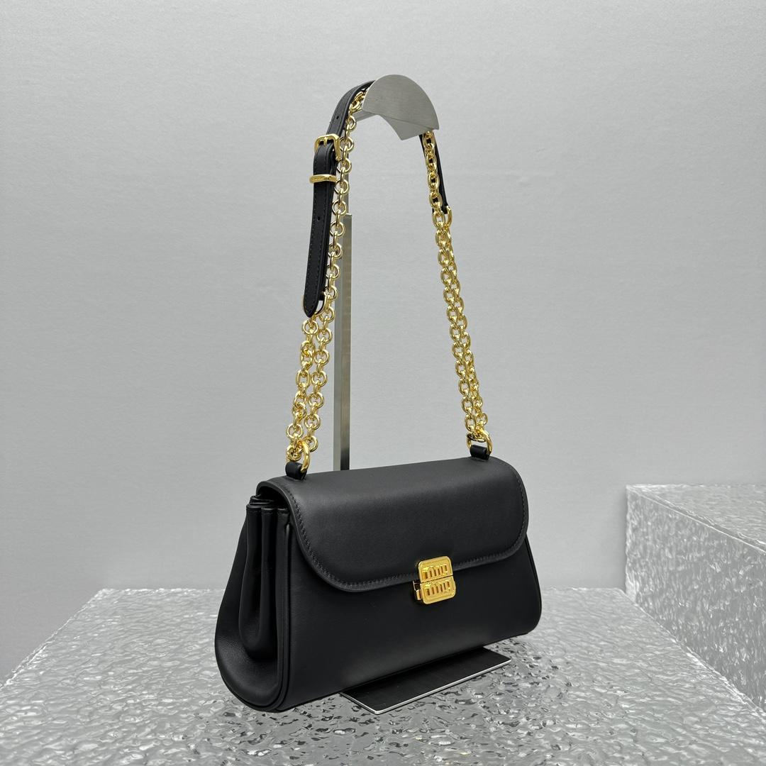 Miu Miu Leather Shoulder Bag - DesignerGu