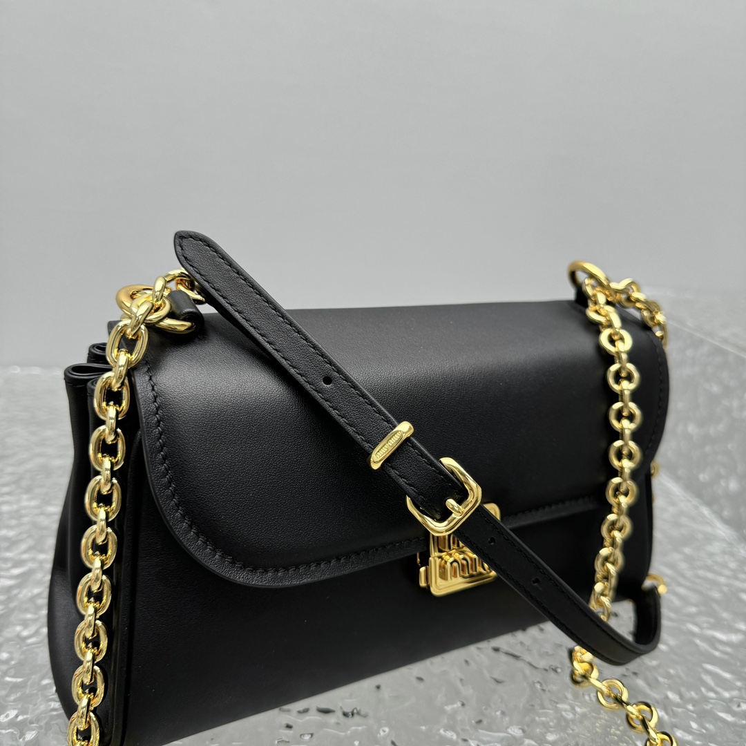 Miu Miu Leather Shoulder Bag - DesignerGu