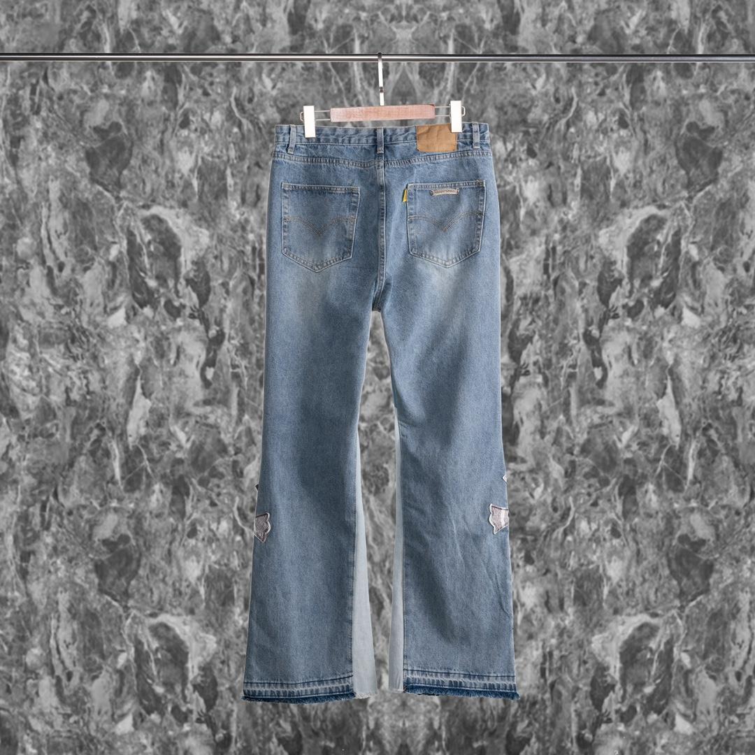 Chrome Heart Cross Patch Jeans - DesignerGu