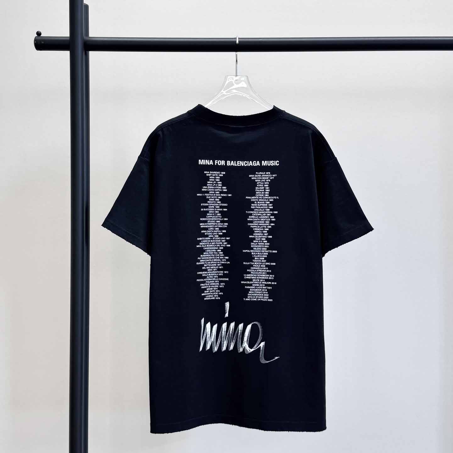 Balenciaga Music | Mina Series T-Shirt Oversized In Black And White - DesignerGu