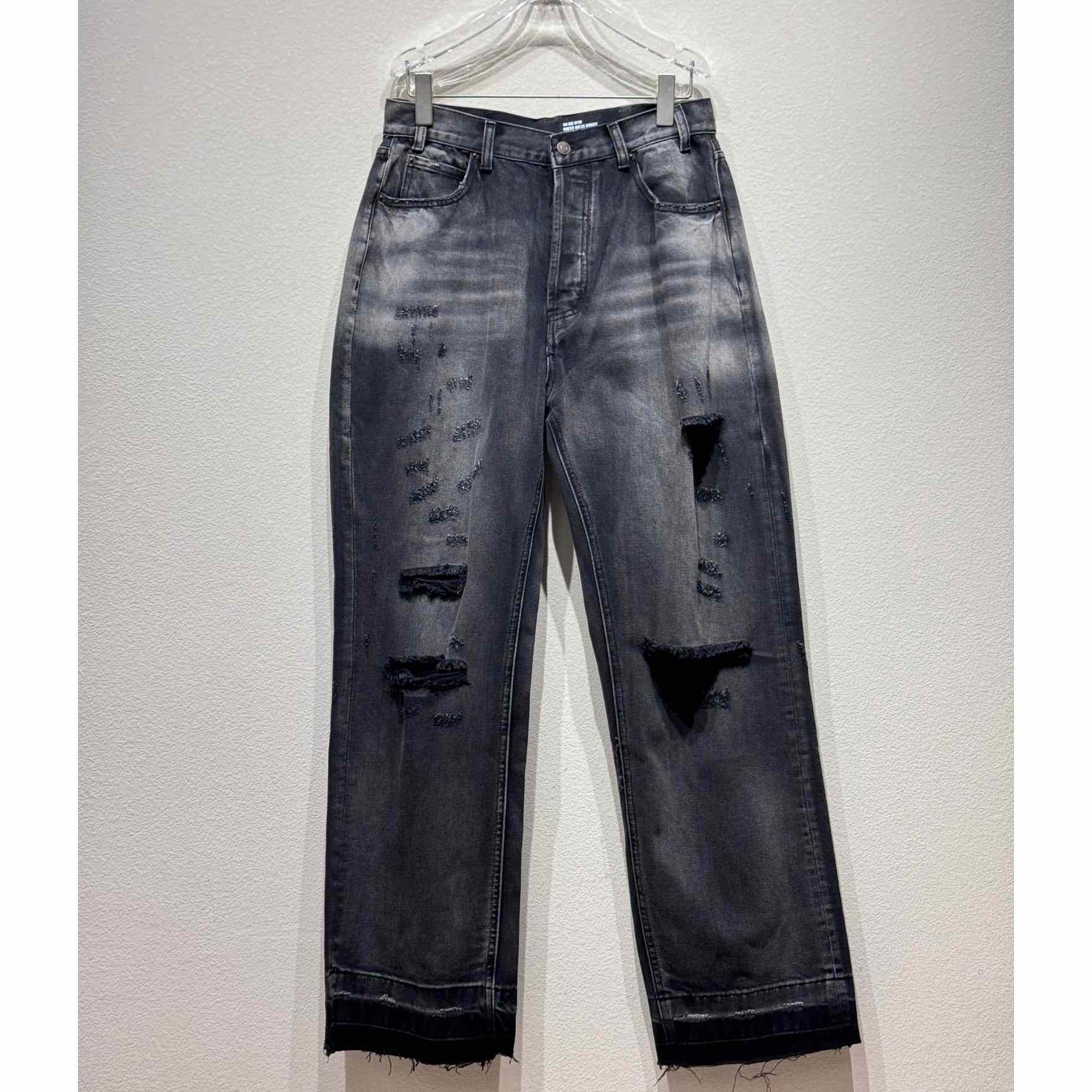 Celine Wesley Jeans In Black Destroyed Denim  - DesignerGu