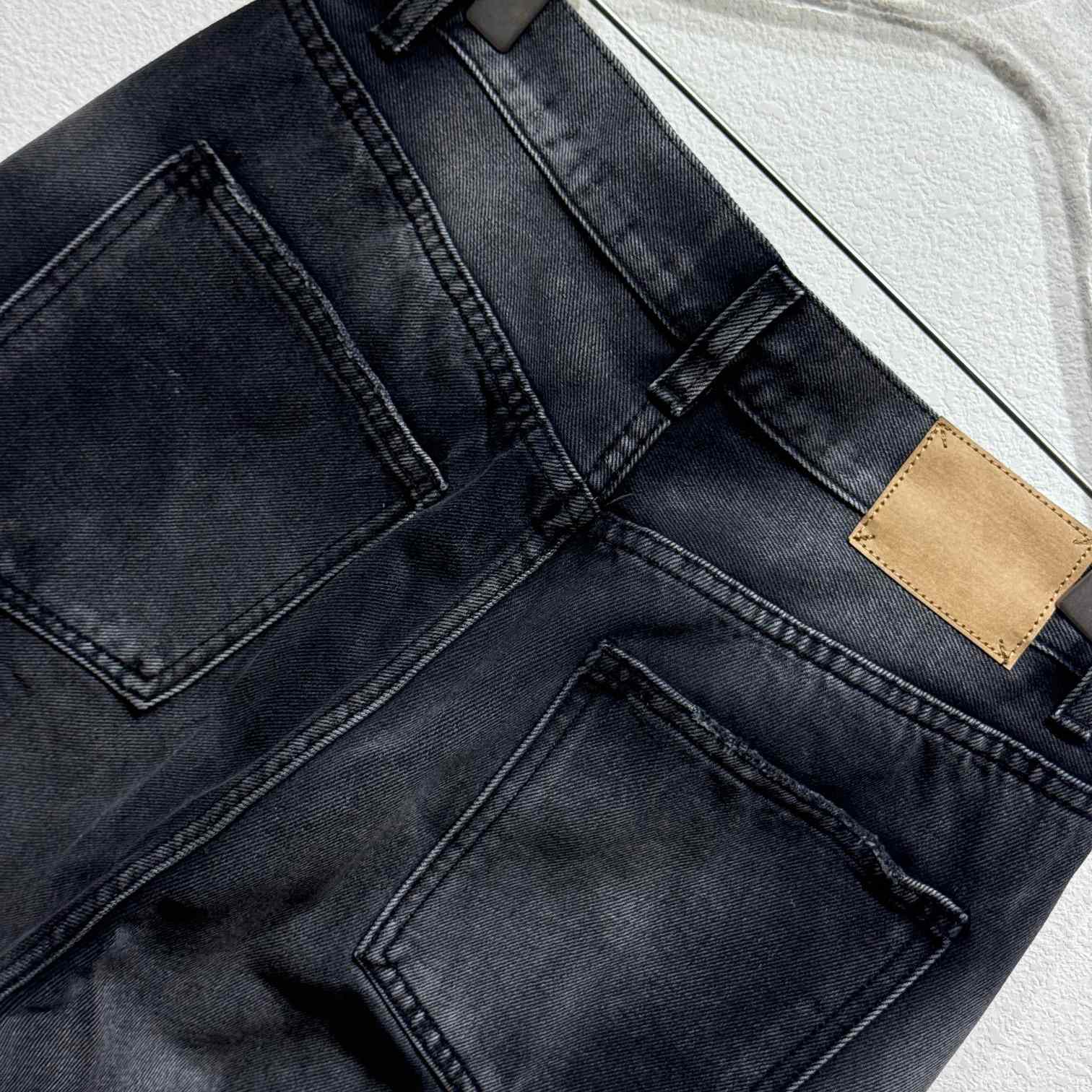 Celine Wesley Jeans In Black Destroyed Denim  - DesignerGu