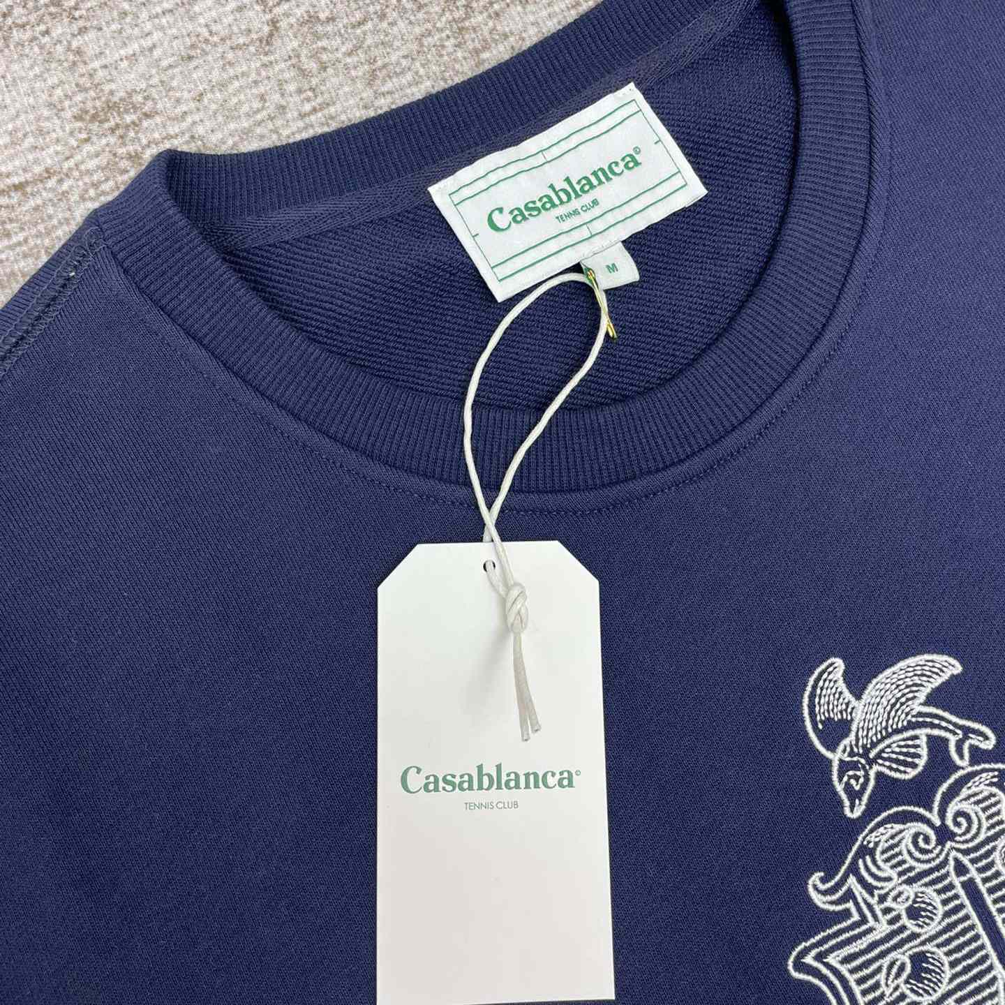 Casablanca Embroidered-logo Organic Cotton Sweatshirt   c671 - DesignerGu