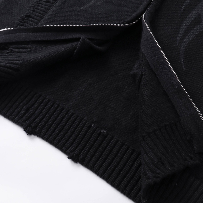 Balenciaga Y2K Zip-Up Cardigan In Black  - DesignerGu