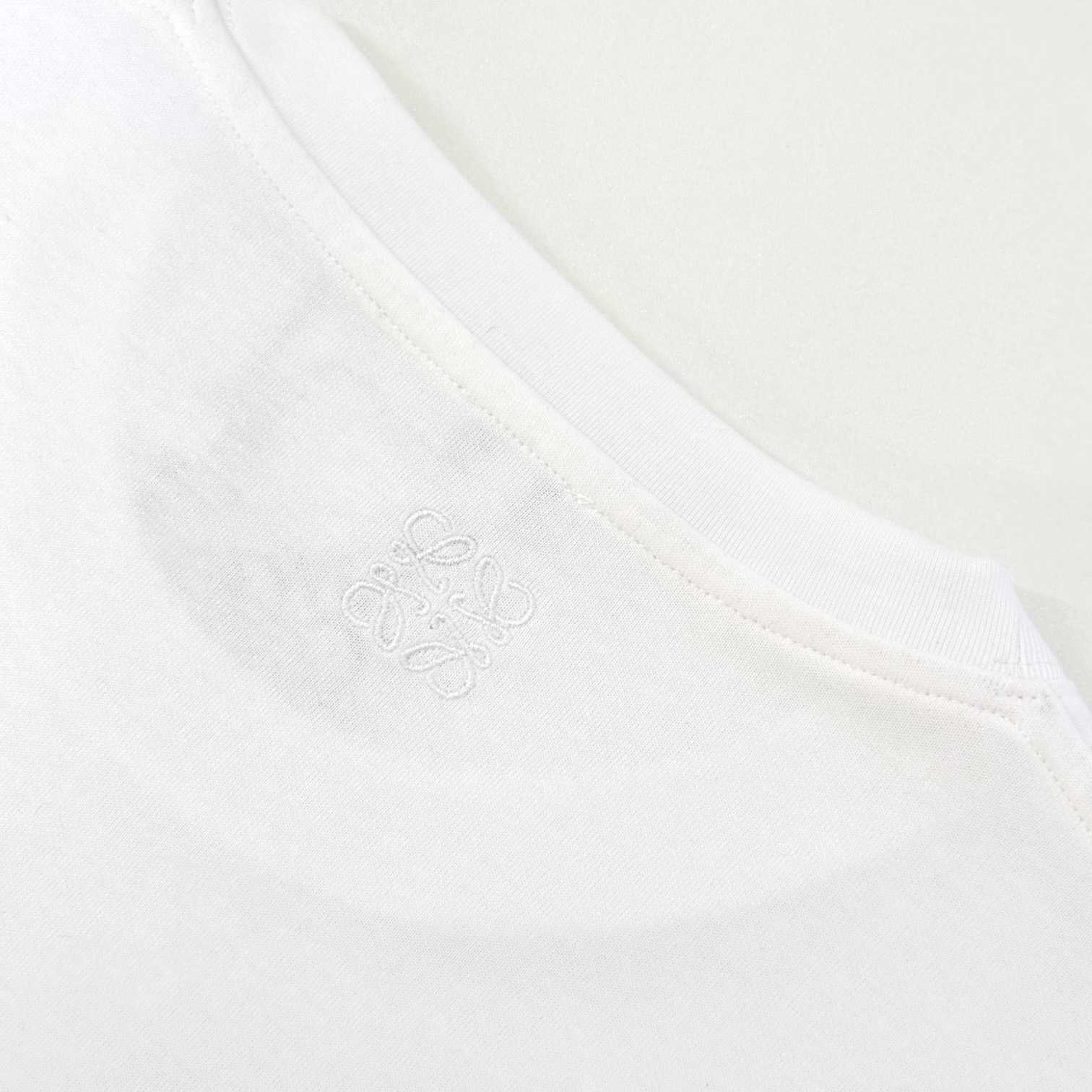 Loewe Embroidered Draped T-shirt In Cotton Blend - DesignerGu