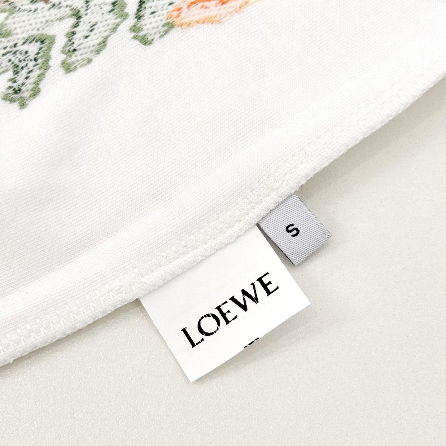 Loewe Embroidered Draped T-shirt In Cotton Blend - DesignerGu