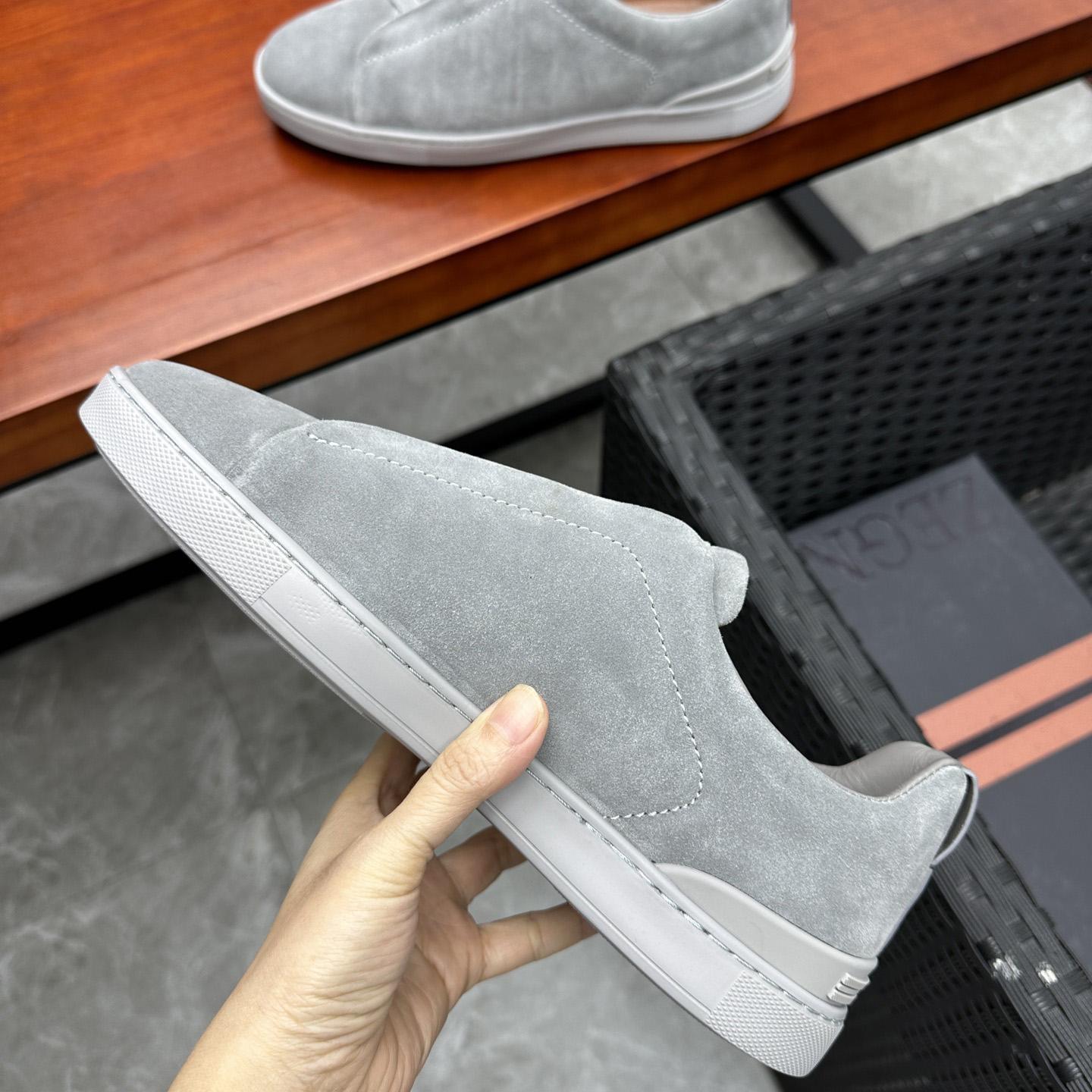 Zegna Suede Triple Stitch™ Sneakers - DesignerGu