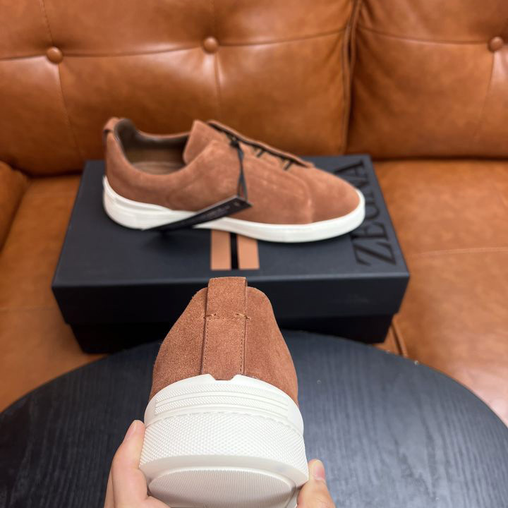 Zegna Suede Triple Stitch™ Sneakers - DesignerGu