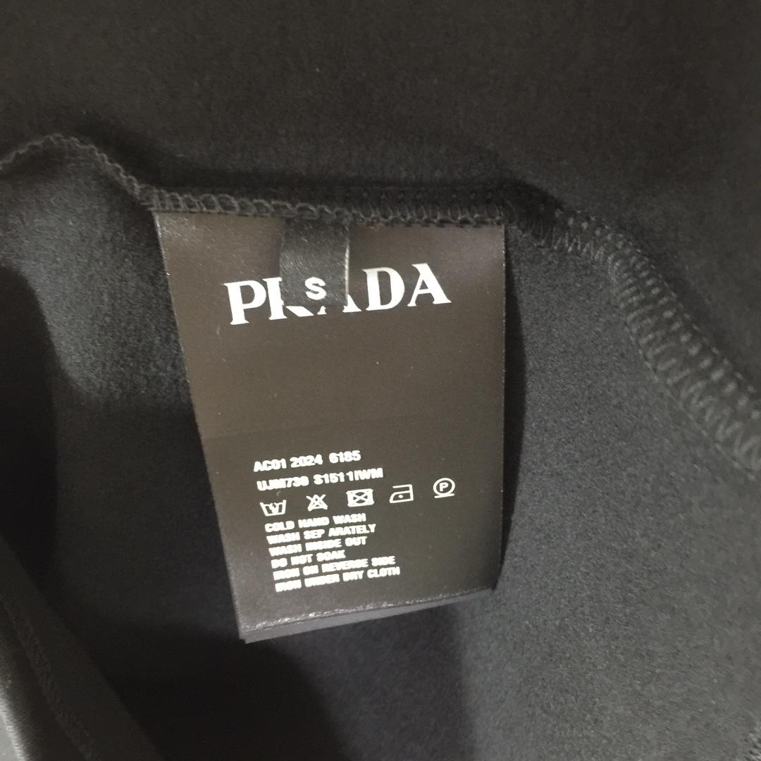 Prada Long-sleeved Cotton T-shirt - DesignerGu