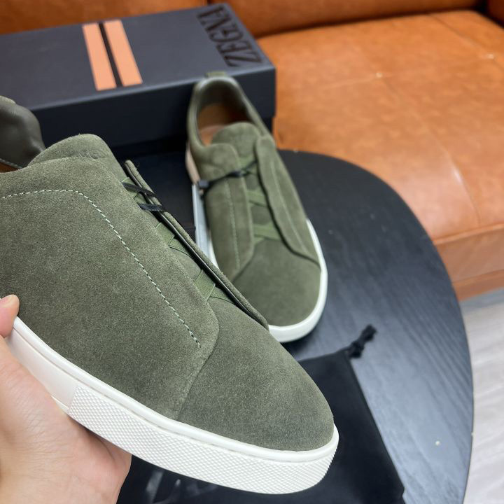 Zegna Suede Triple Stitch™ Sneakers - DesignerGu