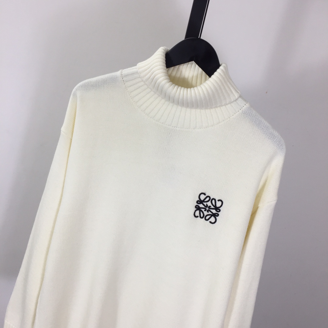 Loewe Logo-Embroidered Wool Sweater - DesignerGu