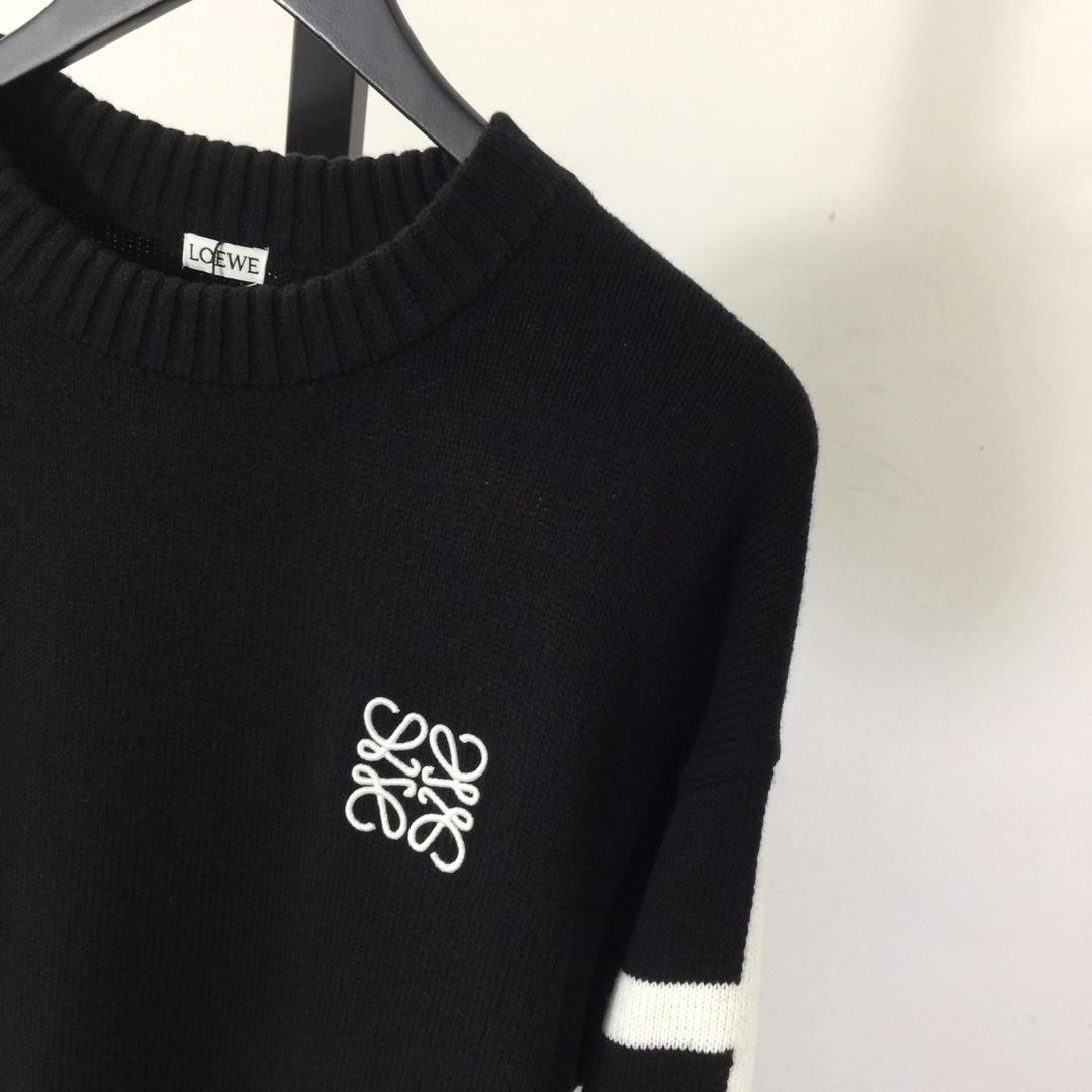 Loewe Logo-Embroidered Wool Sweater - DesignerGu