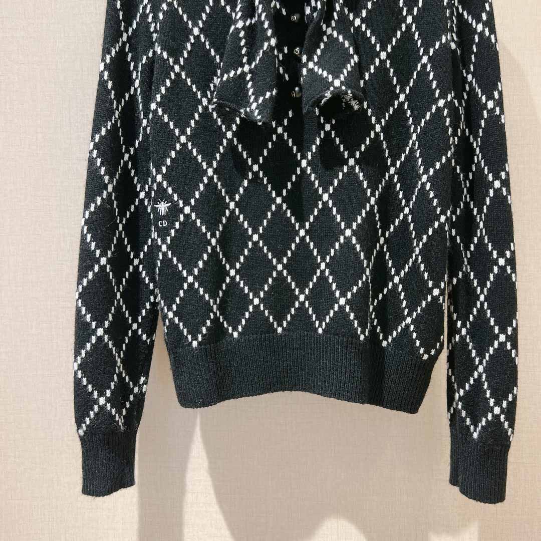 Dior Tied Collar Sweater     - DesignerGu