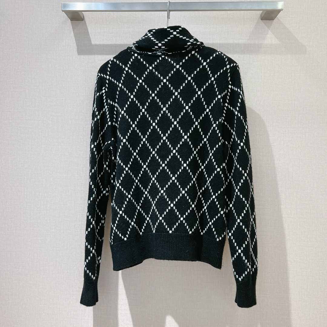 Dior Tied Collar Sweater     - DesignerGu