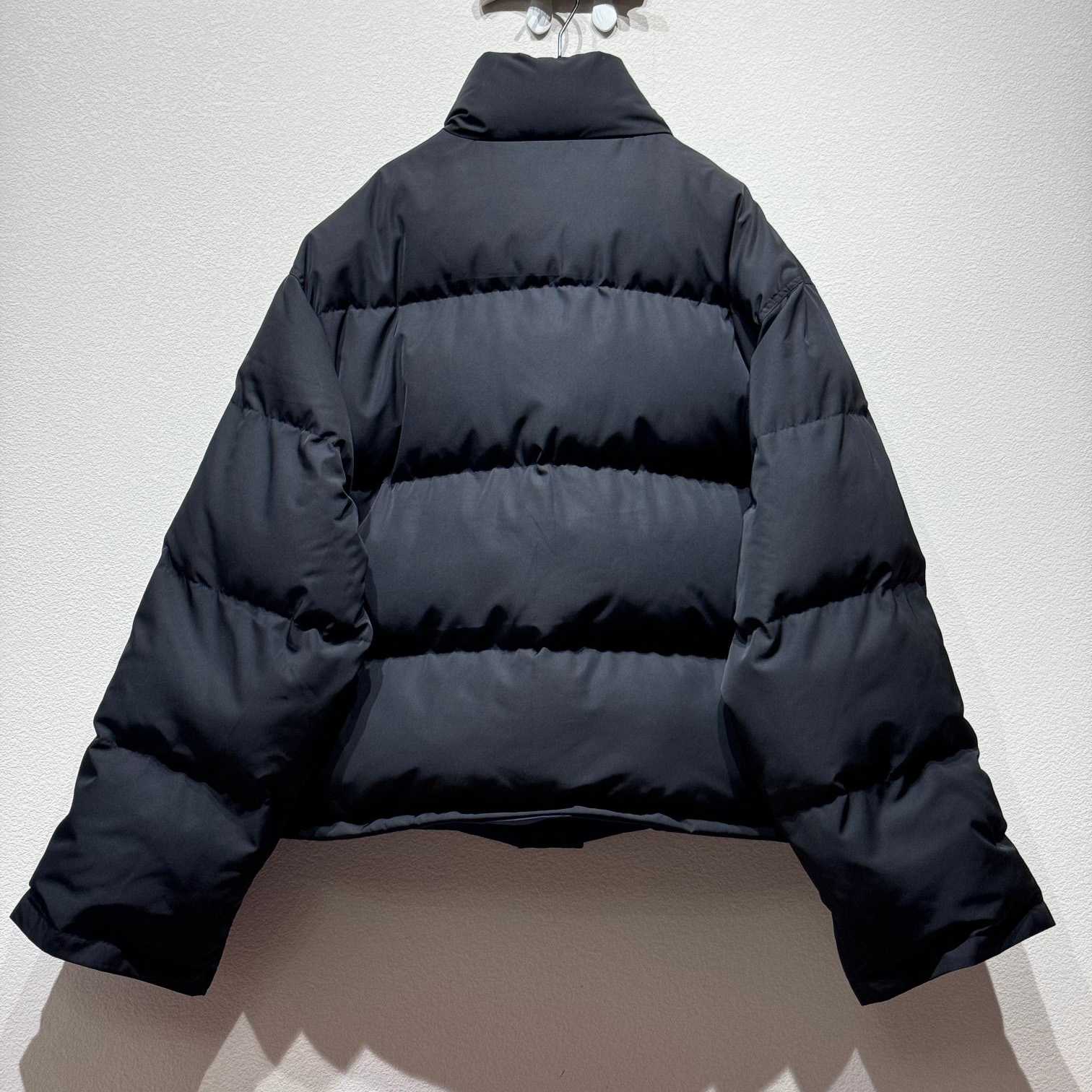 Balenciaga Loop Sport Icon Reversible Puffer In Black/blue - DesignerGu