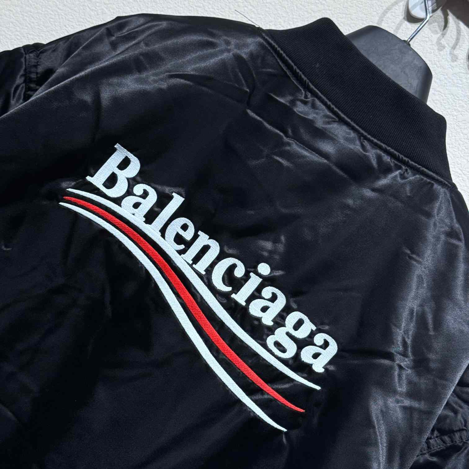 Balenciaga Embroidered-logo Bomber Jacket - DesignerGu