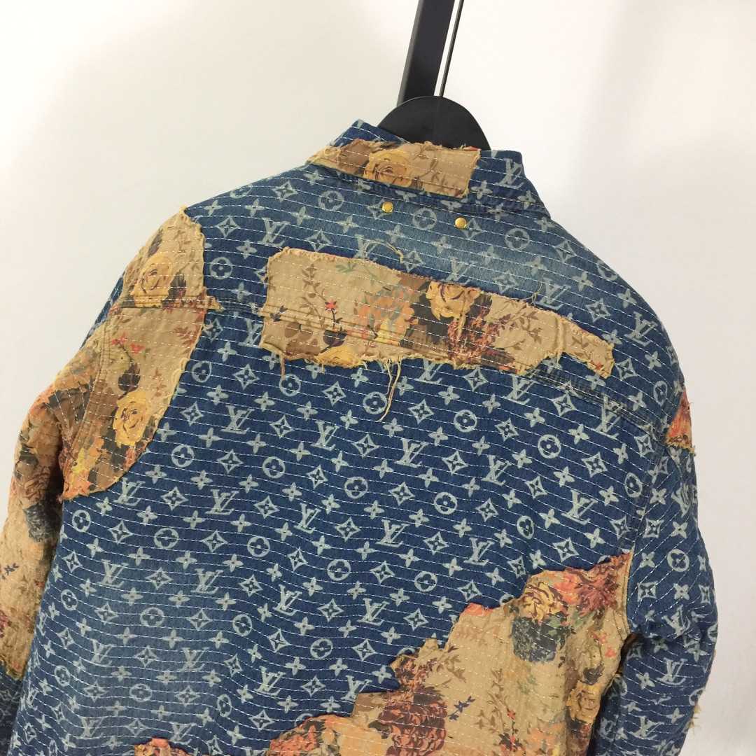 Louis Vuitton Destroyed Workwear Denim Jacket - DesignerGu