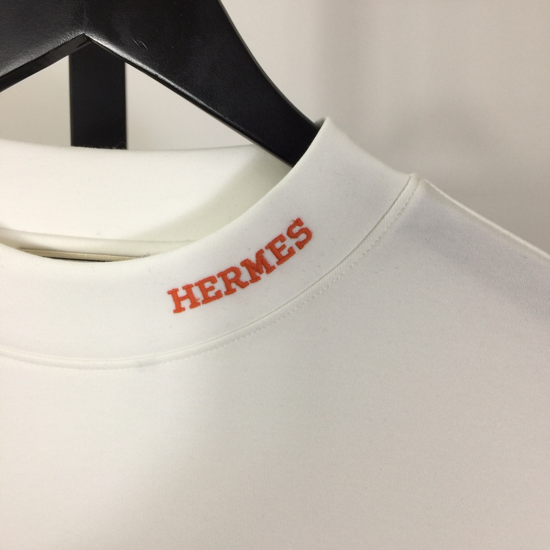 Hermes Logo Long Sleeve Tee - DesignerGu