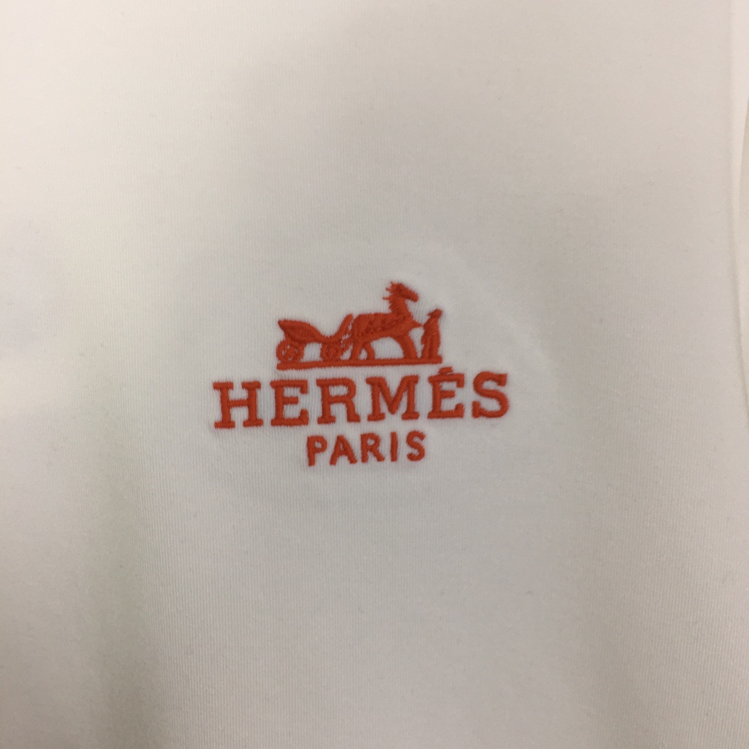 Hermes Logo Long Sleeve Tee - DesignerGu