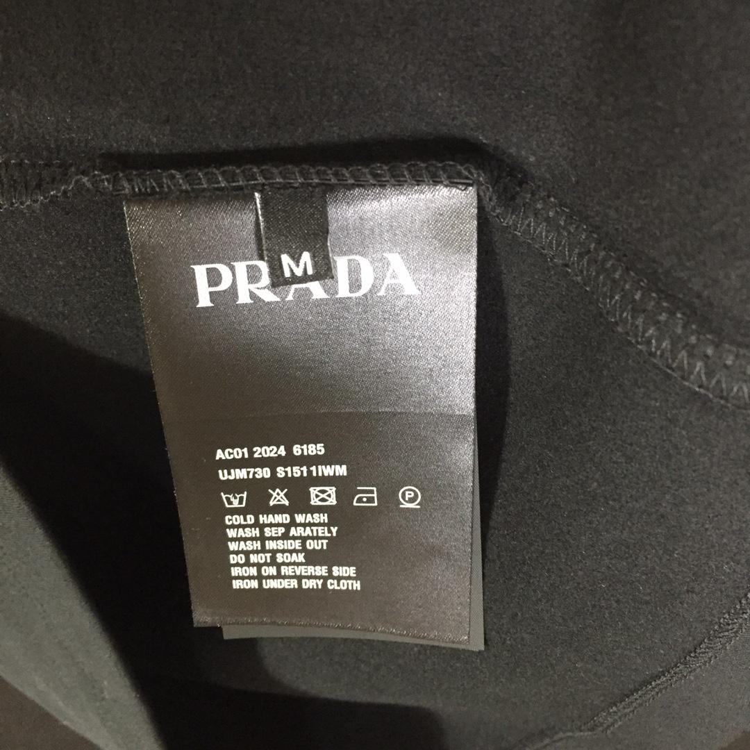 Prada Long-sleeved Cotton T-shirt - DesignerGu