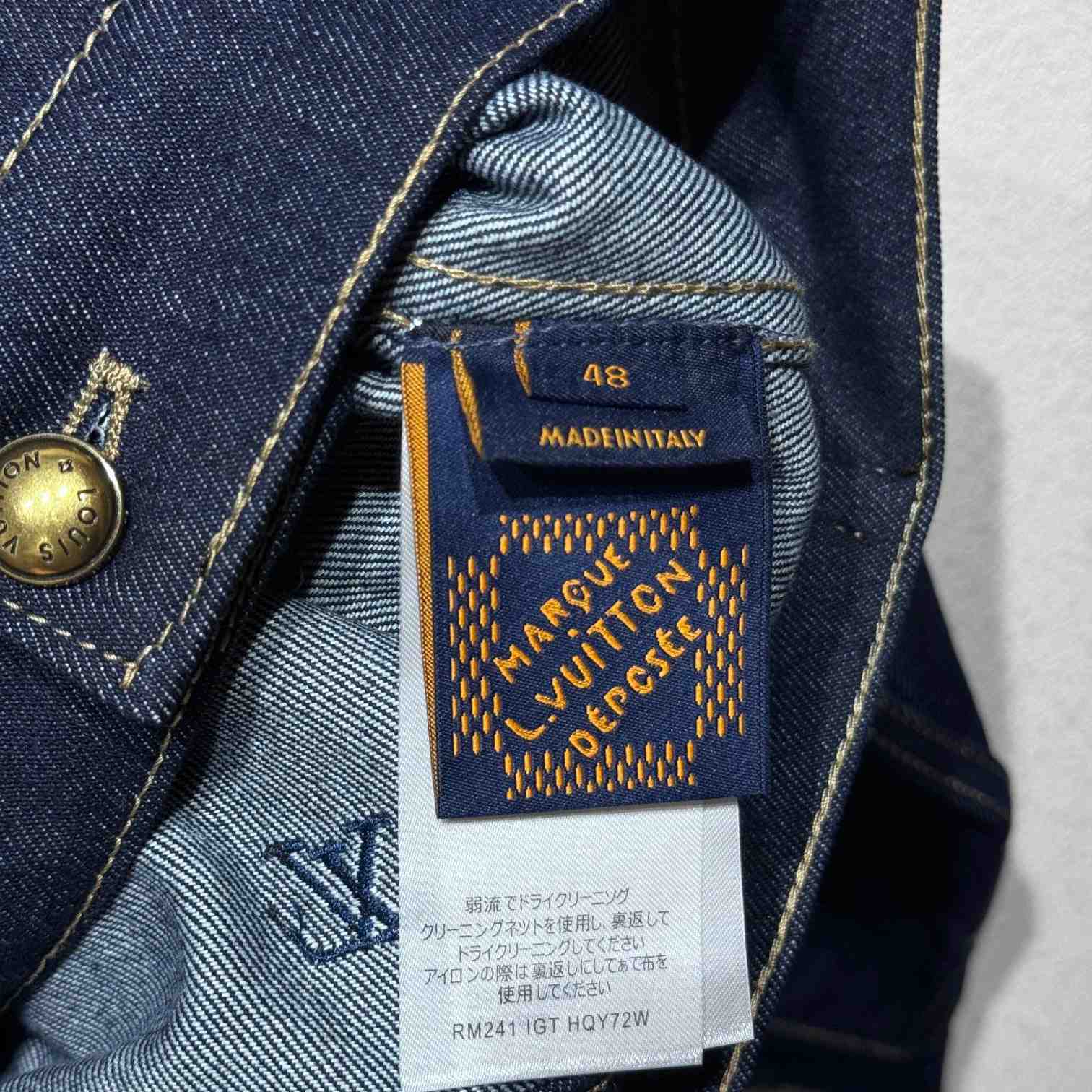 Louis Vuitton LV Blason Embroidered Denim Blouson   1AFYBZ - DesignerGu