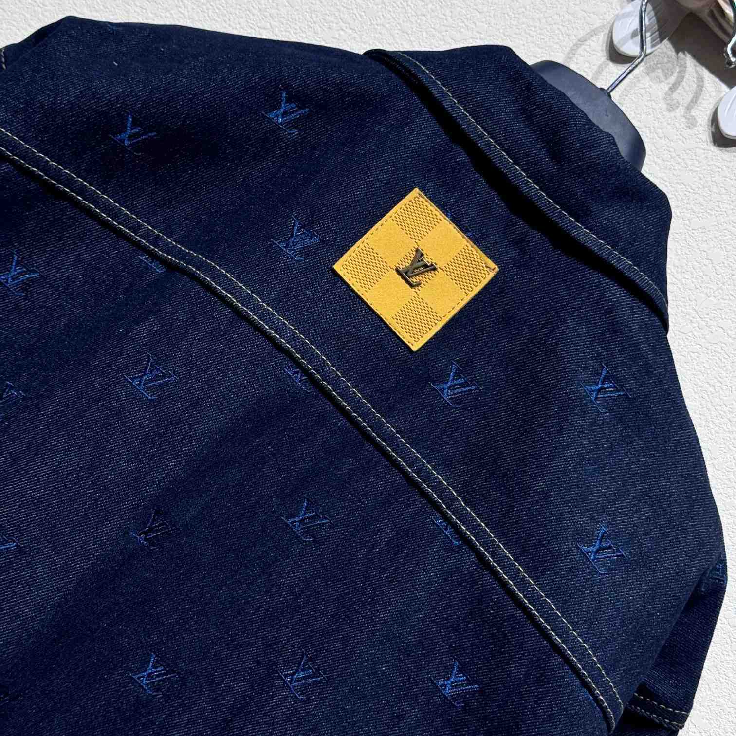 Louis Vuitton LV Blason Embroidered Denim Blouson   1AFYBZ - DesignerGu