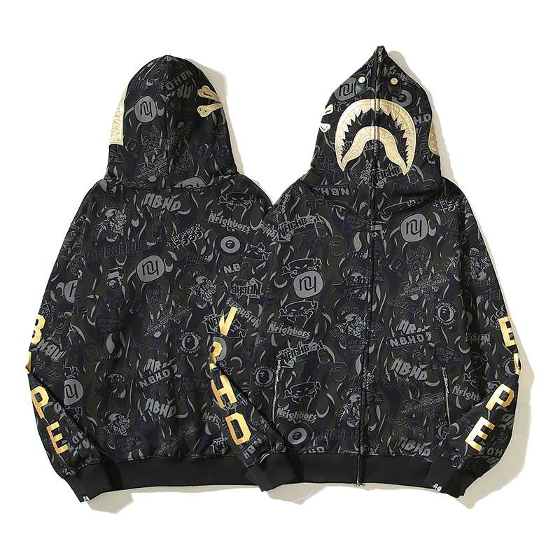 Bape x x NBHD Full Zip Hoodie - DesignerGu