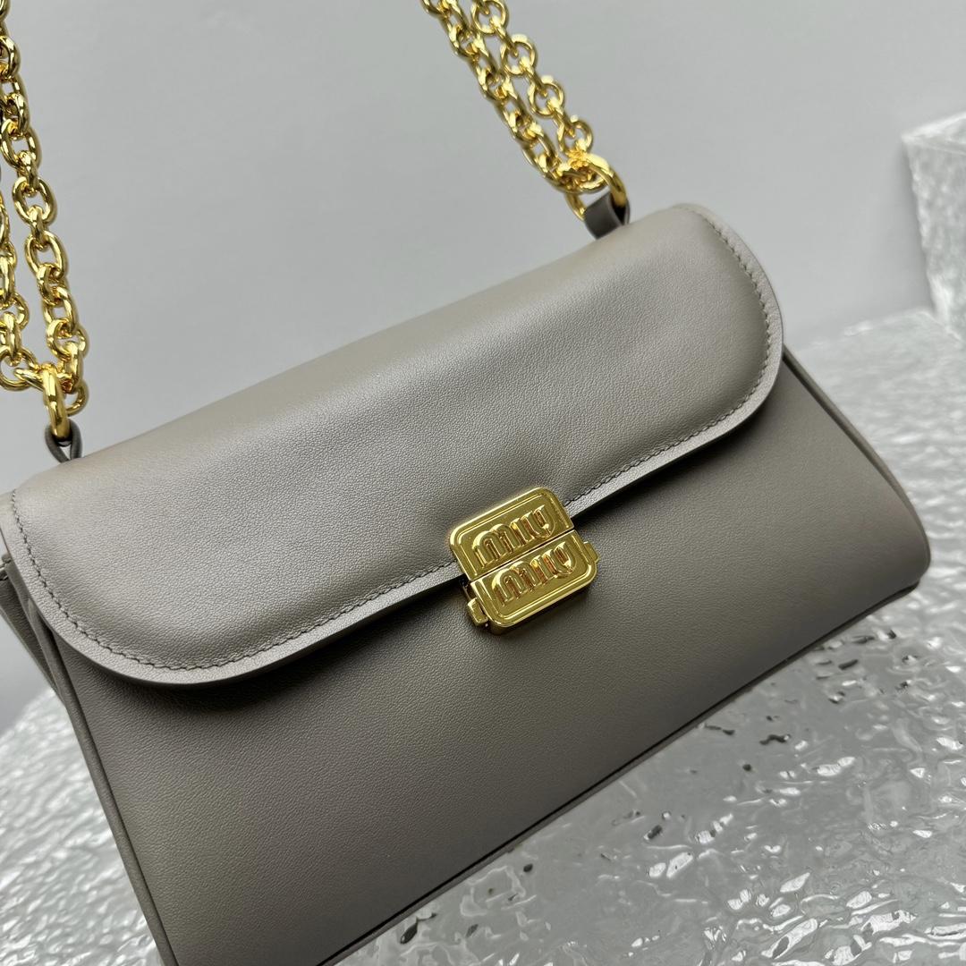 Miu Miu Leather Shoulder Bag - DesignerGu