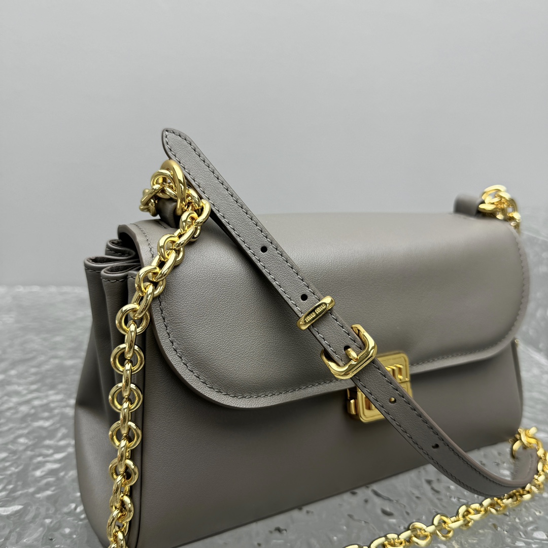 Miu Miu Leather Shoulder Bag - DesignerGu