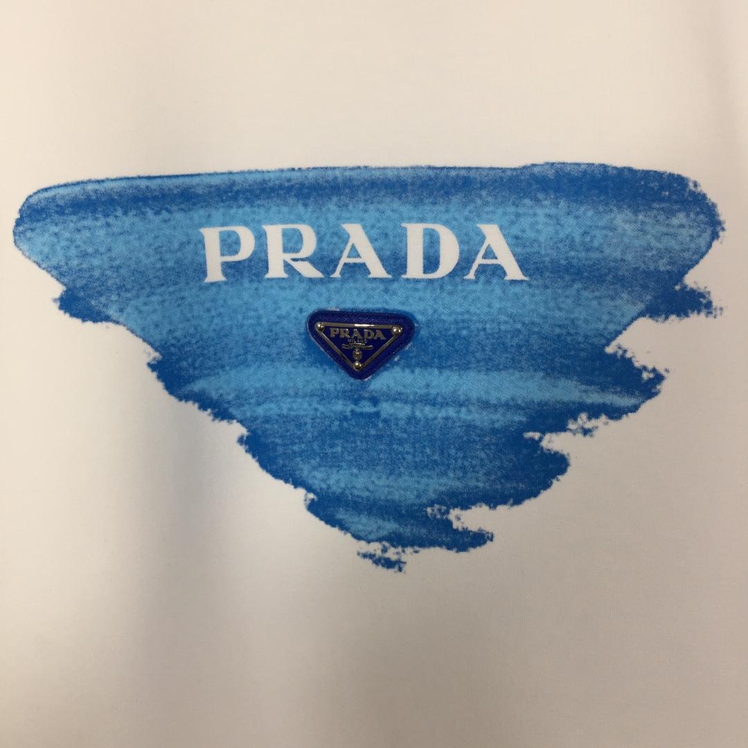 Prada Logo Cotton T-shirt - DesignerGu