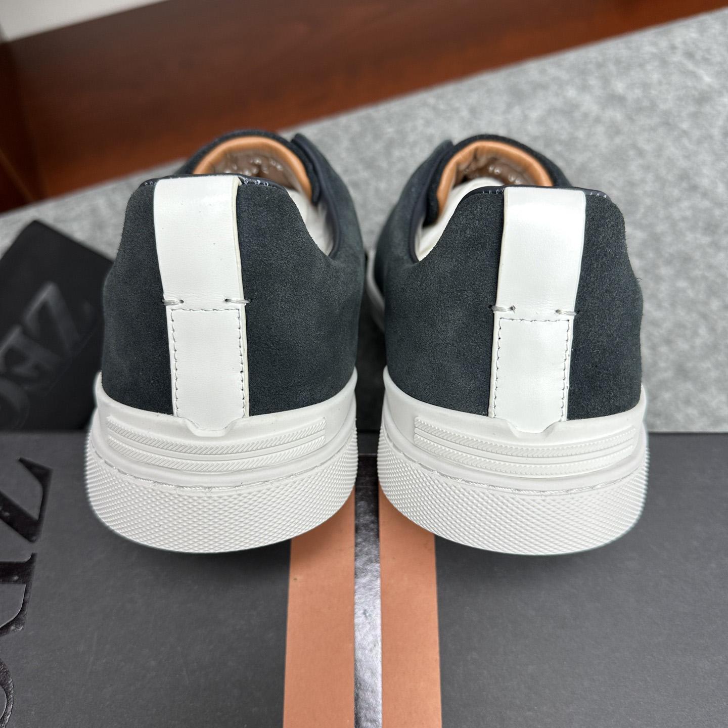 Zegna Suede Triple Stitch™ Sneakers - DesignerGu