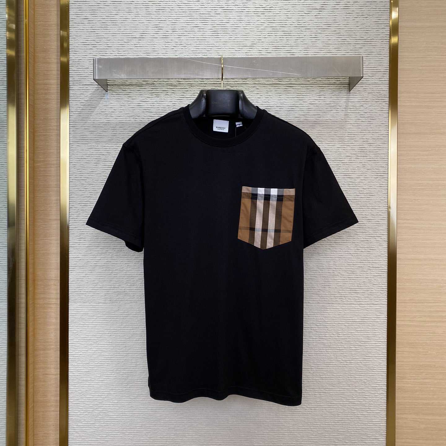 Burberry Check Pocket Cotton T-shirt - DesignerGu